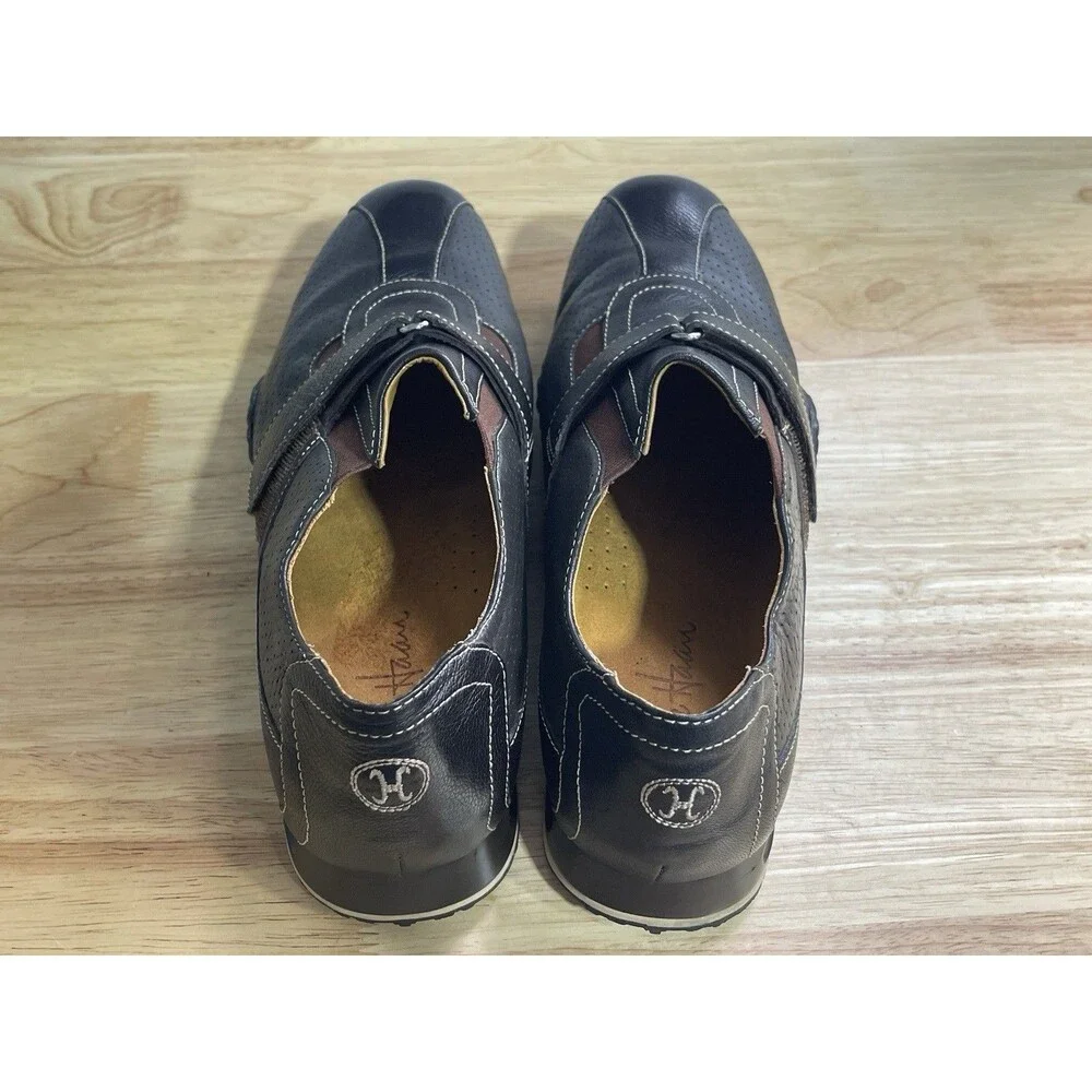 Cole Haan Air Estadio Strap Loafers Mens 10 M Brown Leather Adjustable Strap